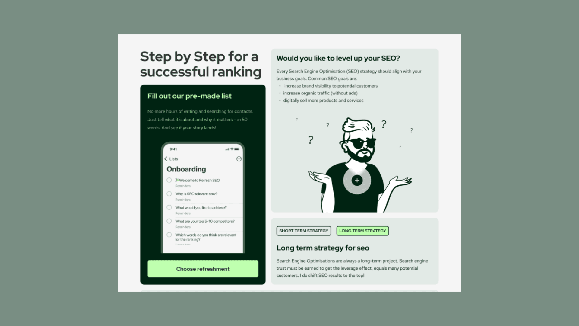 Webdesign project for seo